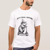 Off To Cause A Kerfuffle Funny Groundhog Scooter  T-shirt (Voorkant)