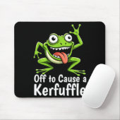 Off To Cause A Kerfuffle Funny Meme Frog Mischief  Muismat (Met muis)