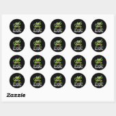 Off To Cause A Kerfuffle Funny Meme Frog Mischief  Ronde Sticker (Vel)