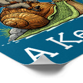 Off To Cause A Kerfuffle Raccoon Whimsical Wizard Poster (Hoek)