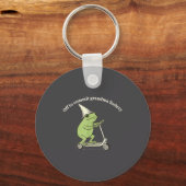 Off To Commit Grandma Foolery Funny Frog Meme  Sleutelhanger (Voorkant)