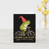 Off To Commit Mom Foolery Funny Frog Meme  Kaart (Gele Bloem)