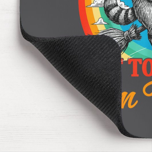 Off To Commit Tom Foolery Raccoon Funny Retro Desi Muismat (Hoek)