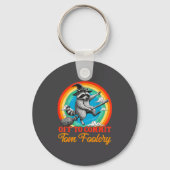 Off To Commit Tom Foolery Raccoon Funny Retro Desi Sleutelhanger (Voorkant)