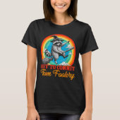 Off To Commit Tom Foolery Raccoon Funny Retro Desi T-shirt (Voorkant)