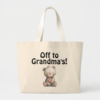 Off  to Grandma's bag Grote Tote Bag