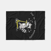 Off To Improve Mobility Funny Raccoon Pt Physical  Fleece Deken (Voorkant (Horizontaal))