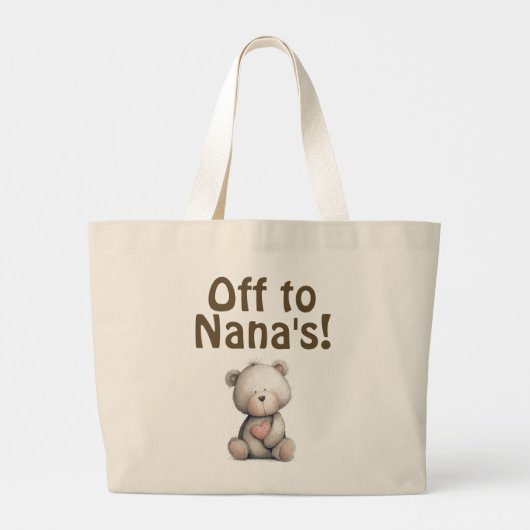 Off  to Nana's! Tote bag (Achterkant)