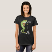 Off To Praise D Lord Funny Frog Christian Meme T-shirt (Voorkant volledig)