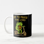 Off To Praise The Lord Frog Christian  Koffiemok (Links)