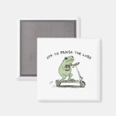 Off To Praise The Lord, Funny Christian  Magneet (Voorkant / Achterkant)