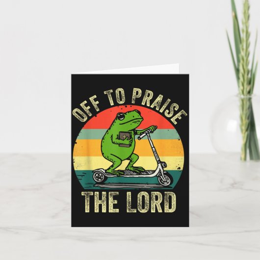 Off To Praise The Lord Funny Frog Bible Study Jesu Kaart (Voorkant)