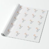 Off to the altar orange cap hat bridal shower name cadeaupapier (Uitgerold)
