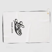 Off white Black border Company Logo Business Club Golfhanddoek (Horizontaal)