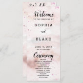 Off White, Blush en Paarse Sterren Trouwprogramma (Voorkant / Achterkant)