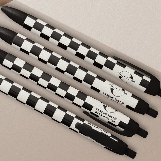 Off white Business logo Bedrijfsmerk Checkers Zwarte Inkt Pen
