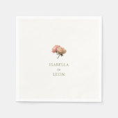 Off - White | Chic Rose Wedding Servet (Voorkant)