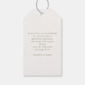 Off-White | Chic Roze Trouw Bedankbrief Prijskaart Cadeaulabel (Achterkant)