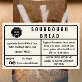 Off-White Cottage Law Sourdough Brood Etiket