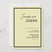 Off White Cream Minimalistische Uitnodiging voor e (Voorkant)