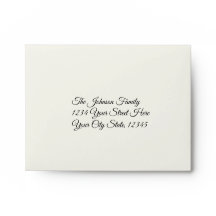 Off White/cream RSVP Envelop 4.25x5.5
