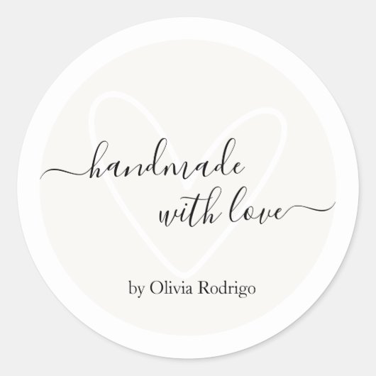 Off White Custom Bedankt Sticker Verpakkingslabel (Voorkant)