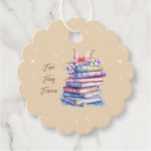 Off White Fairy Book Party Dank je Bedankjes Labels (Voorkant)