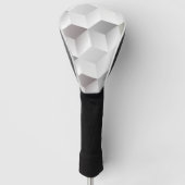 Off White Geïnspireerde Abstracte Kubus Golfheadcover (Voorkant)