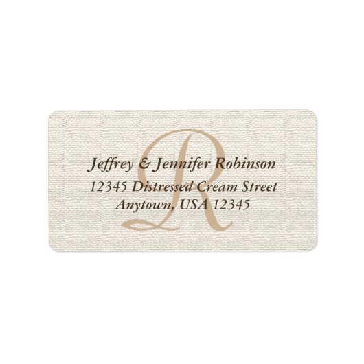 Off white gestructureerd retour adres label monogr (Voorkant)