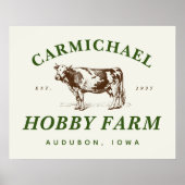 Off-White Green Brown  Farmhouse Style Poster (Voorkant)