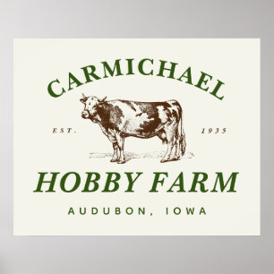 Off-White Green Brown  Farmhouse Style Poster