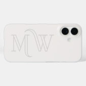Off White Grote Initialen Monogram Eenvoudig Minim Case-Mate iPhone Case (Achterkant (horizontaal))
