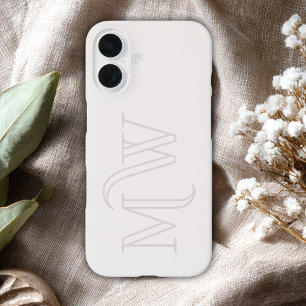 Off White Grote Initialen Monogram Eenvoudig Minim iPhone 16 Hoesje