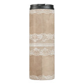 Off-White Lace over papiertextuur met subtl Thermosbeker (Achterkant)