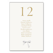 Off White Lint Trouwtafel Nr & Zittafel Kaart (Achterkant)