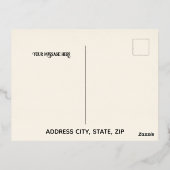 Off white Luxury Gold Folie Eid Mubarak Kaart (Achterkant)