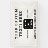 Off white Moderne Eenvoudige Zakelijke Logo Foto M Spandoek (Verticaal)