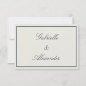 Off White Moonflower bruiloft Bedankkaart (Achterkant)