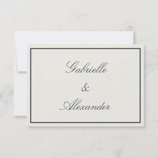 Off White Moonflower bruiloft Bedankkaart (Achterkant)