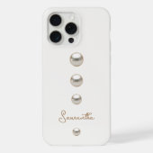 off white Parels iPhone Hoesje (Achterkant)