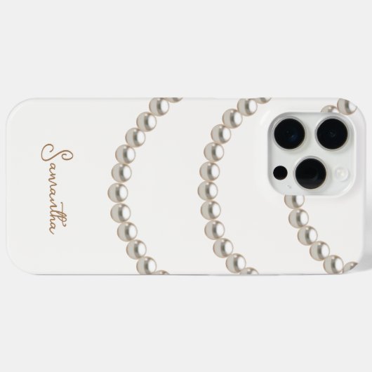 off white Pearl kettingen Case-Mate iPhone Case (Achterkant (horizontaal))