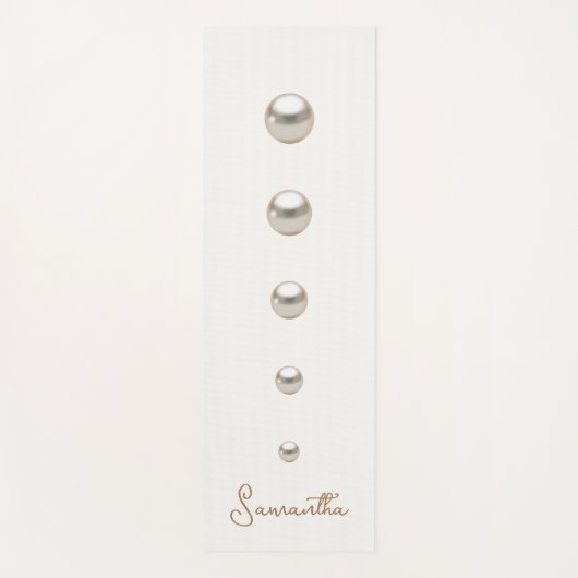 off white Pearls Yogamat (Voorkant)