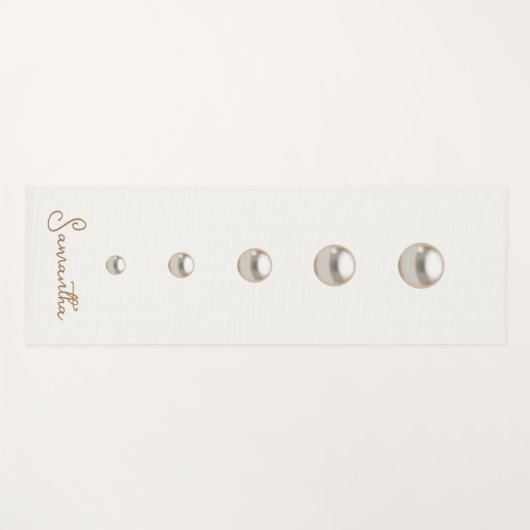off white Pearls Yogamat (Voorkant (horizontaal))