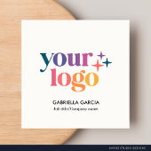 Off White QR Code Logo Vierkant Visitekaartje