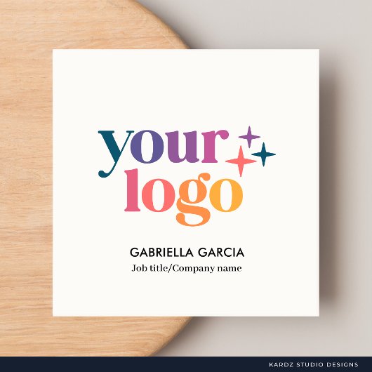 Off White QR Code Logo Vierkant Visitekaartje