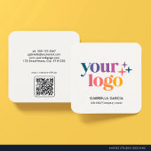 Off White QR Code Logo Vierkant Visitekaartje