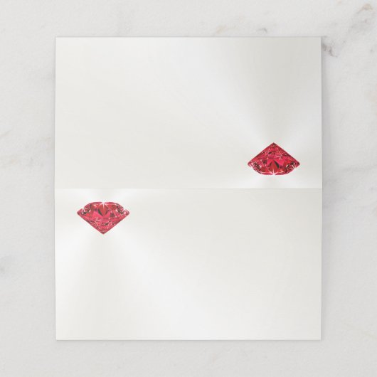 Off White Ruby Place-kaarten Plaatskaartje (Buitenkant ongevouwen)