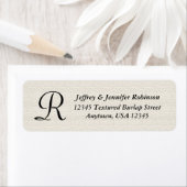 Off White Textured Monogram Naam, Retouradres Etiket (Insitu)