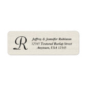Off White Textured Monogram Naam, Retouradres Etiket (Voorkant)