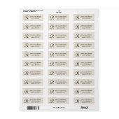 Off White Textured Monogram Naam, Retouradres Etiket (Full Sheet)